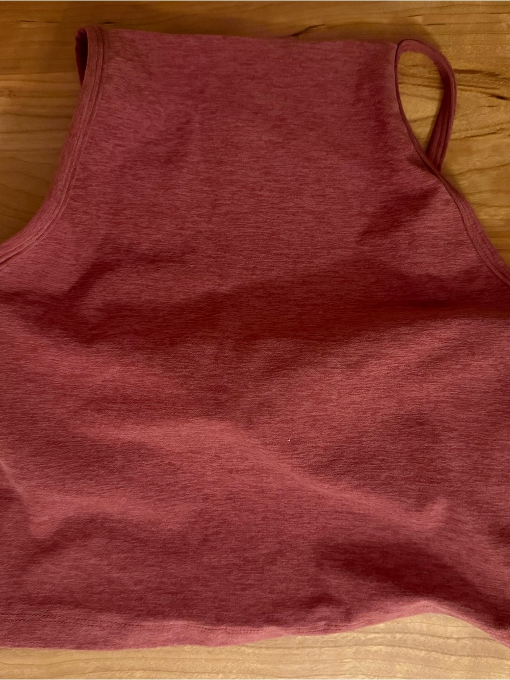 Beyond Yoga Heathered Brick Red Racerback Crop Tank